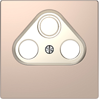 Лицевая панель Schneider Electric Merten D-Life для 3-м. розетки TV+R+SAT шампань картинка